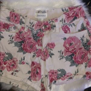 High Waisted Floral Shorts